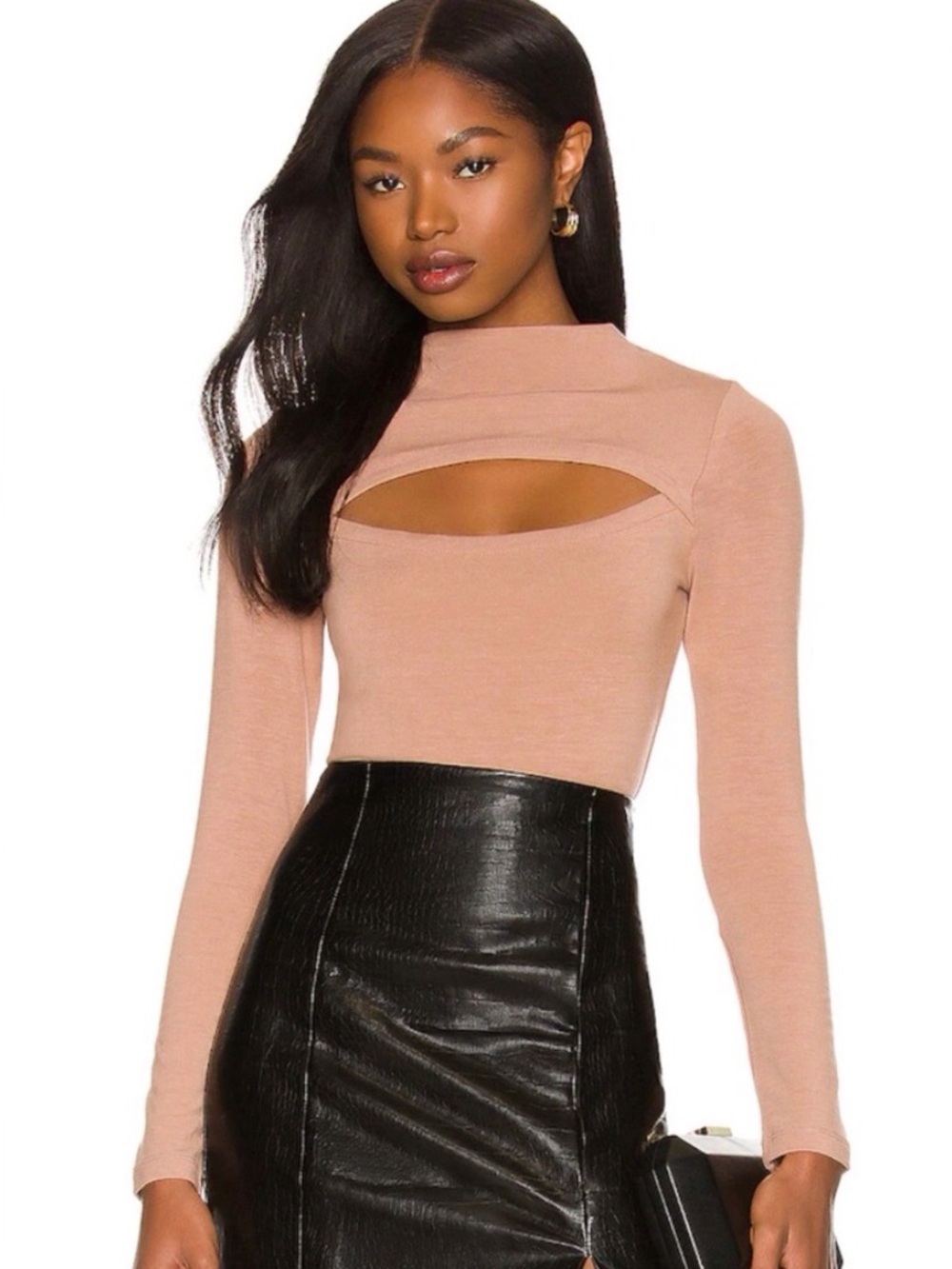 ASTR Cut Out Brown Bodysuit XS